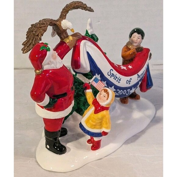 Dept 56 Santa Comes To Town 2003 Snow Village Christmas  Retired Patriotic Box - Picture 3 of 16